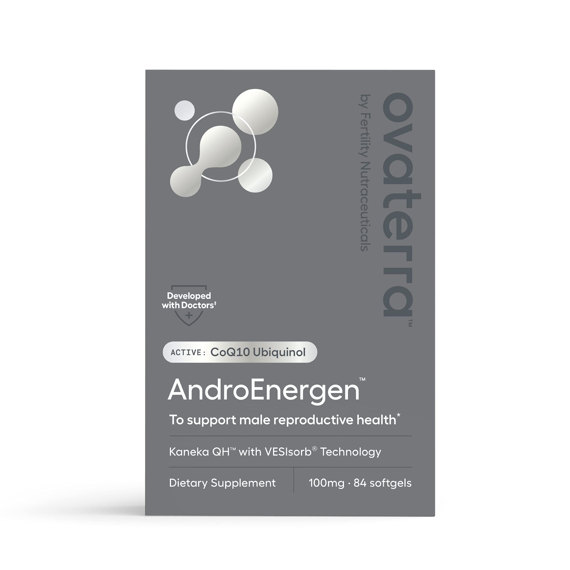 AndroEnergen CoQ10 Ubiquinol – CoQ10 100mg Softgels Supports Men’s Reproductive Health, Male Fertili