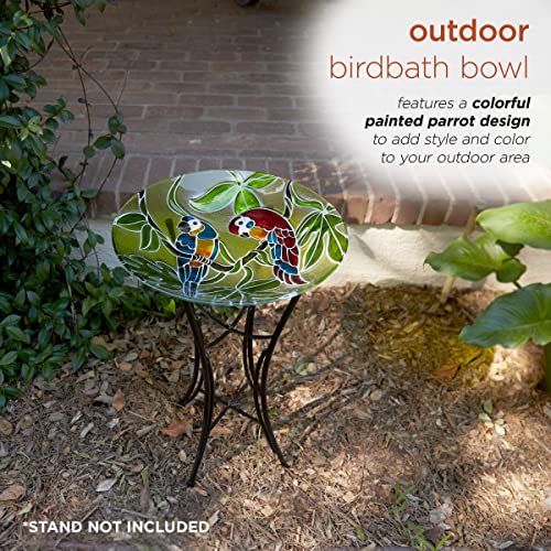 Alpine Corporation Kpp602T-18 Birdbath Bowl Topper, Multicolor #TOP3