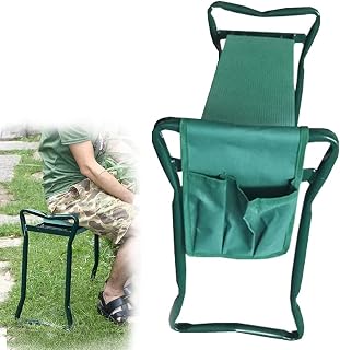 Assento ajoelhado ampliado para jardim atualizado Almofada macia para ajoelhar-se Ferramentas de jardim Bancos jardim com grandes bolsas de ferramentas Ferramentas de jardinagem dobráveis