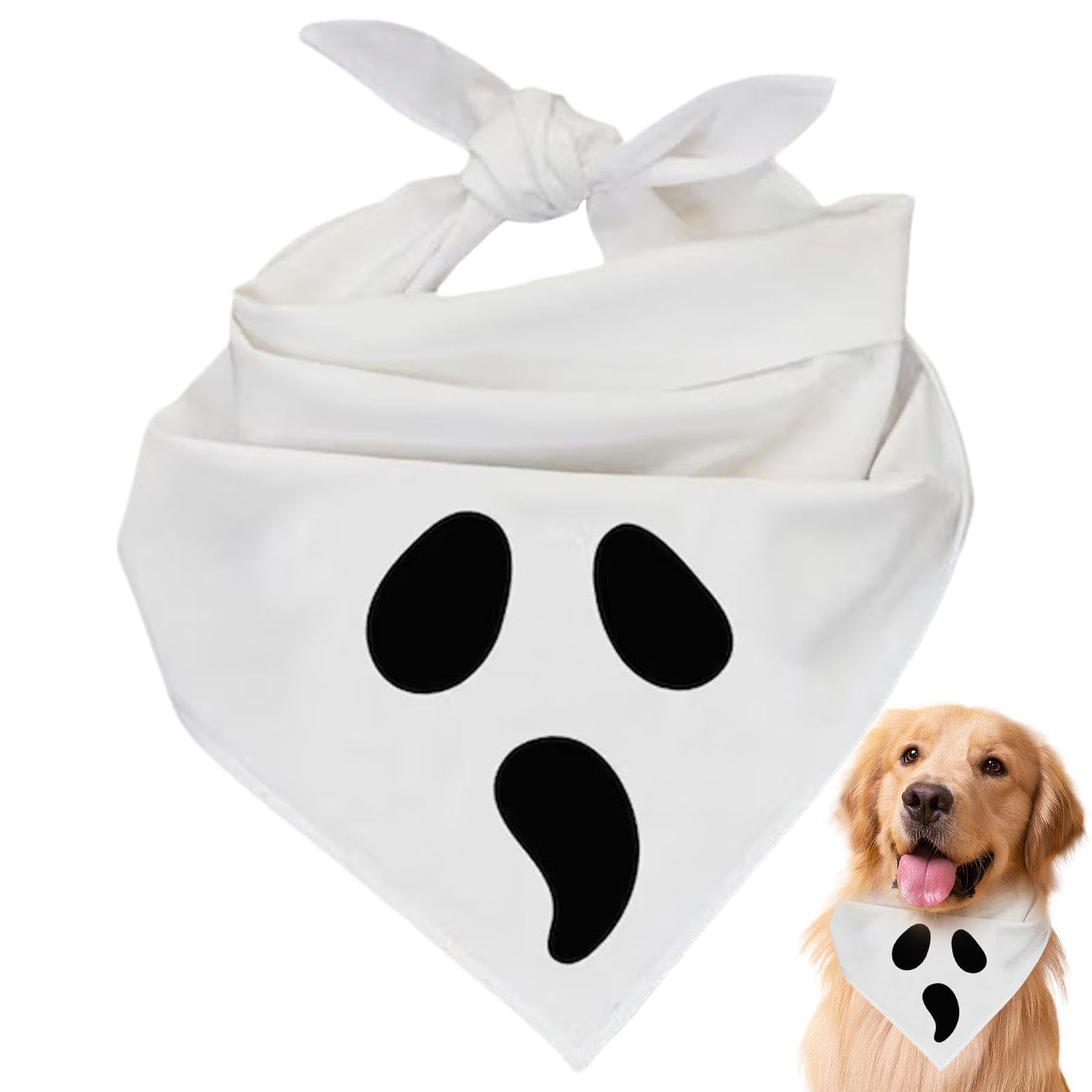 Amazon | ハロウィン犬バンダナ、面白いゴーストペットバンダナ