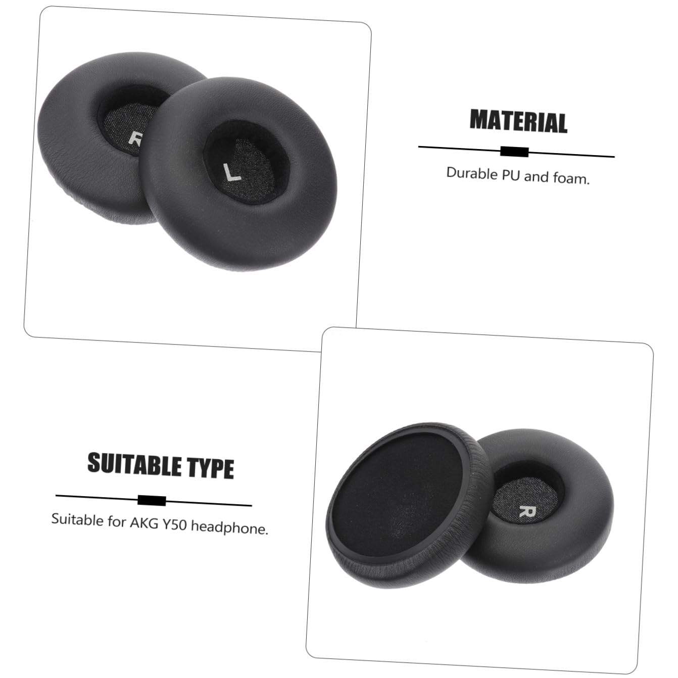 DOITOOL Lot De 3 Paires De Coussinets De Rechange pour Écouteurs Noirs Et Doux pour Une Performance Optimale des Basses
