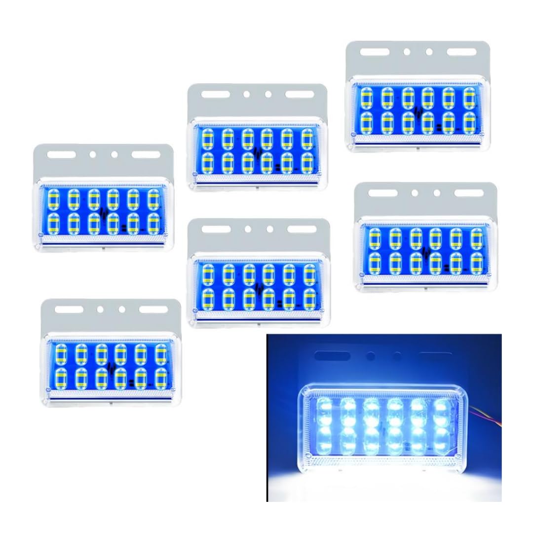 Amazon.co.jp: 6個 LEDサイドマーカー 角マーカー 車幅灯 角型 路肩灯