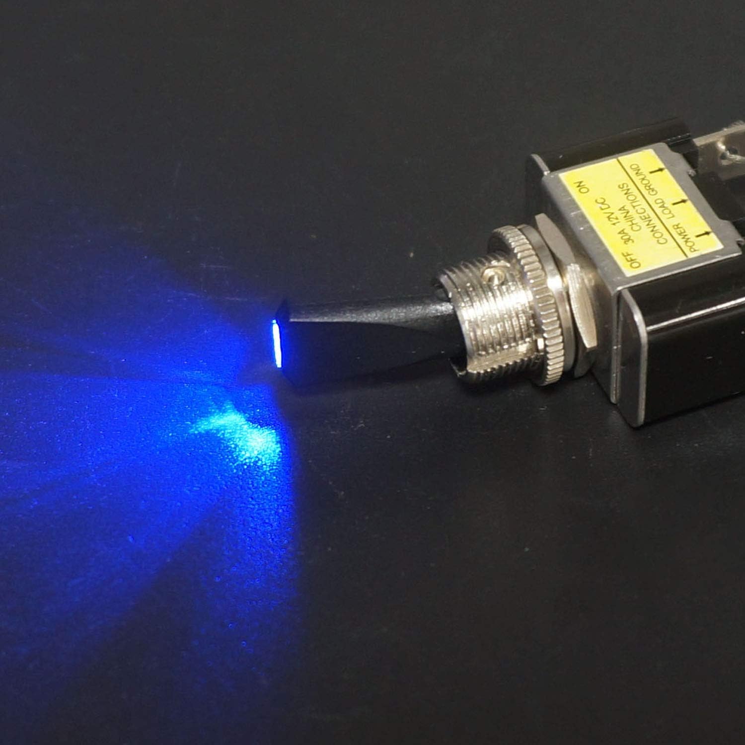 weideer 2pcs Lighted Toggle Switch 12V 30A SPST ON/Off 3 Pin Blue ​LED Toggle Switch for Car Truck Boat with Terminals ASW-07D-2-BU-DZ : Automotive