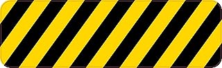 StickerTalk Caution Stripes Magnet, 10 inches by 3 inches
