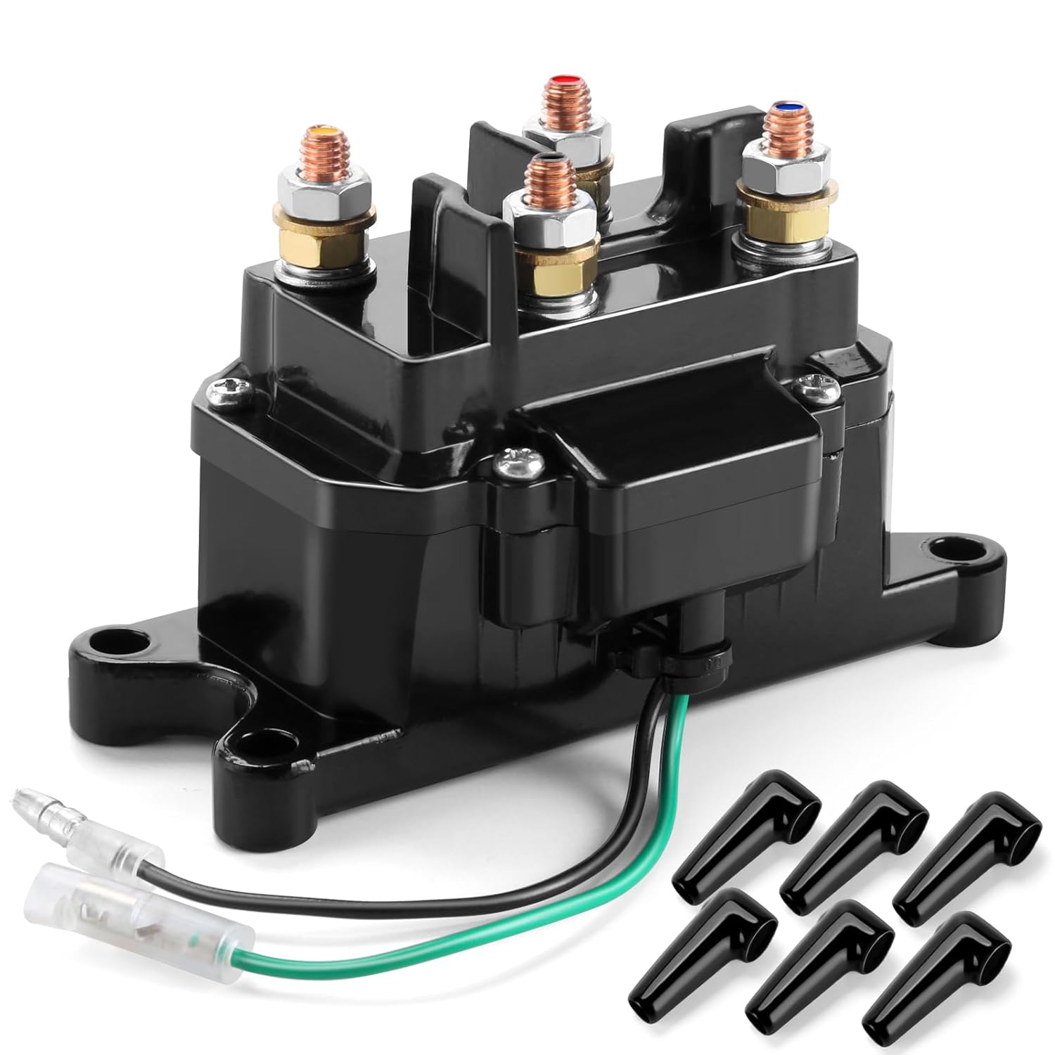 UTV Sneeuwscooter Lier Lier Bedieningsset 12V 250A Liersolenoïde Relais Contactor 2 Stuks Lier Afstandsbedieningsset Universeel Voor Atv Utv Truck Geschikt Voor Jeep Lieren 3000 5000 Lbs Vervanging Voor 63070 62135 74900 70715