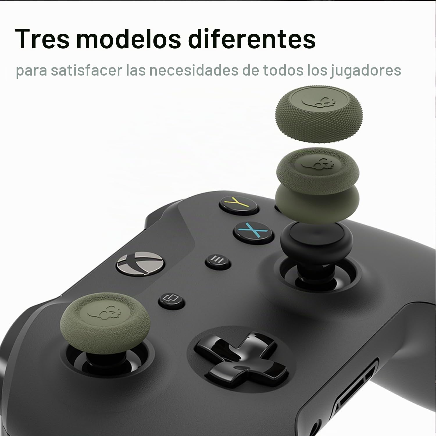 Skull & Co. Skin, CQC and FPS Thumb Grips Joystick Cap Analog Stick Cover for Xbox (XSX/XB1) Controller - Black, 3Pairs(6pcs)