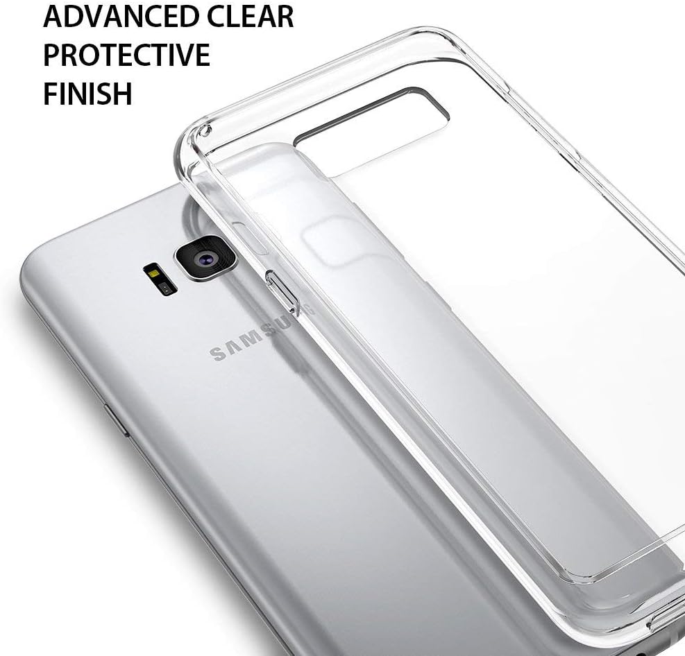 Ringke Fusion Compatible with Galaxy S8 Case Transparent PC Back TPU Bumper Raised Bezels Scratch Protection Qi Wireless Charging Compatible Cover for Galaxy S8 (2017) - Clear