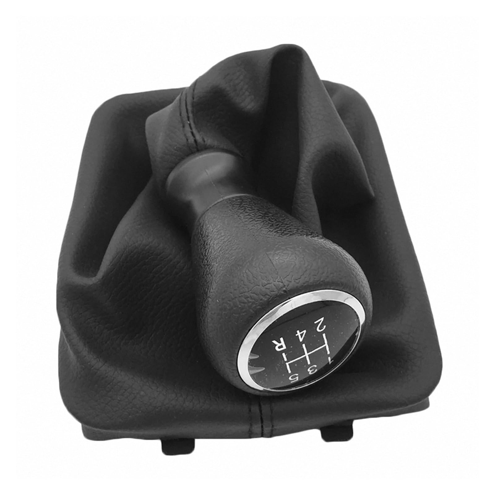 Glblpexelr Black For Peugeot 306 307 308 5 Speed Shift Lever Knob Style Pu Leather / Abs