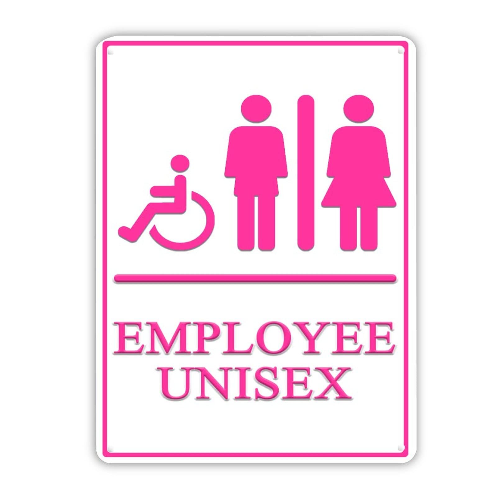 Panneau d'avertissement pour toilettes en alu étanche grand format