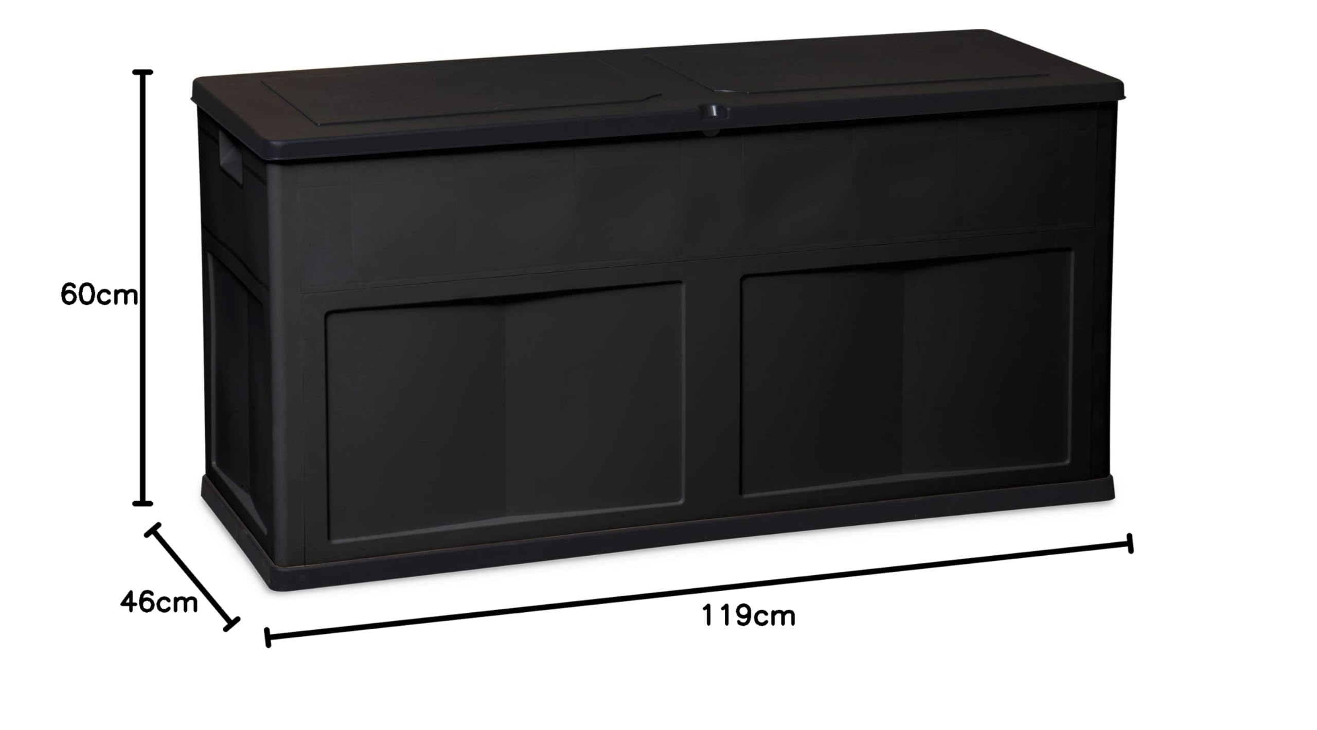 TOOMAX Auflagenbox Kissenbox mit Kissen, Anthrazit, Wasserdicht, Schwarz, 320 L, 119 x 46 x 60 cm