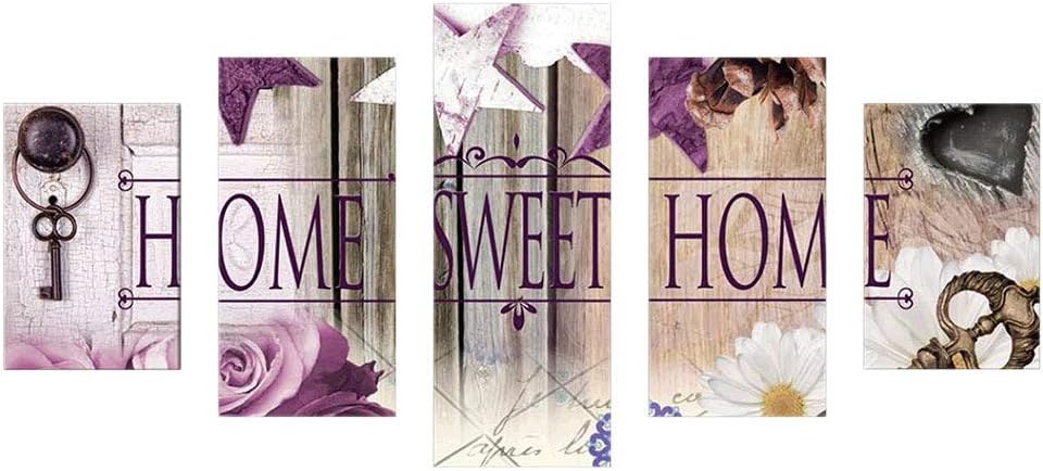 HDBD Oawjeen Home Sweet Home DIY Diamond Painting, 5D Diamond Painting By Number Kits, Painting Cross Stitch Full Square Drills Crystal Rhinestone Embroidery Pictures, DIY Home Wall Decoration Art S