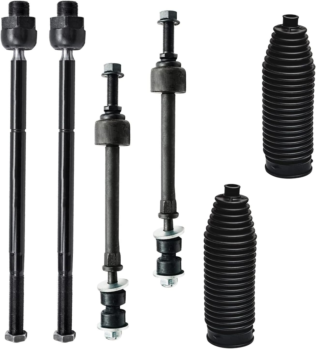 Detroit Axle - 4WD Front End Suspension Kit for 06-09 Dodge Ram 1500, Wheel Bearing and Hubs Lower Control Arms Tie Rods Sway Bars Boots 2006 2007 2008 2009 Replacement - 12pc Set