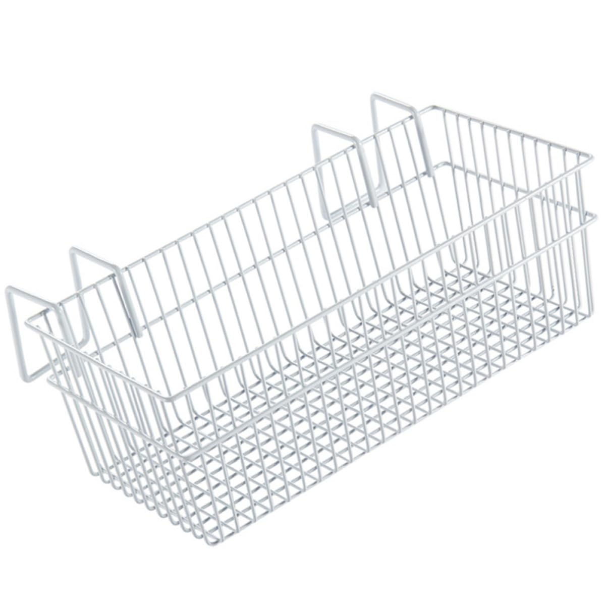 Panier suspendu blanc rectangulaire grande capacité pour organisation bureau et hôtel