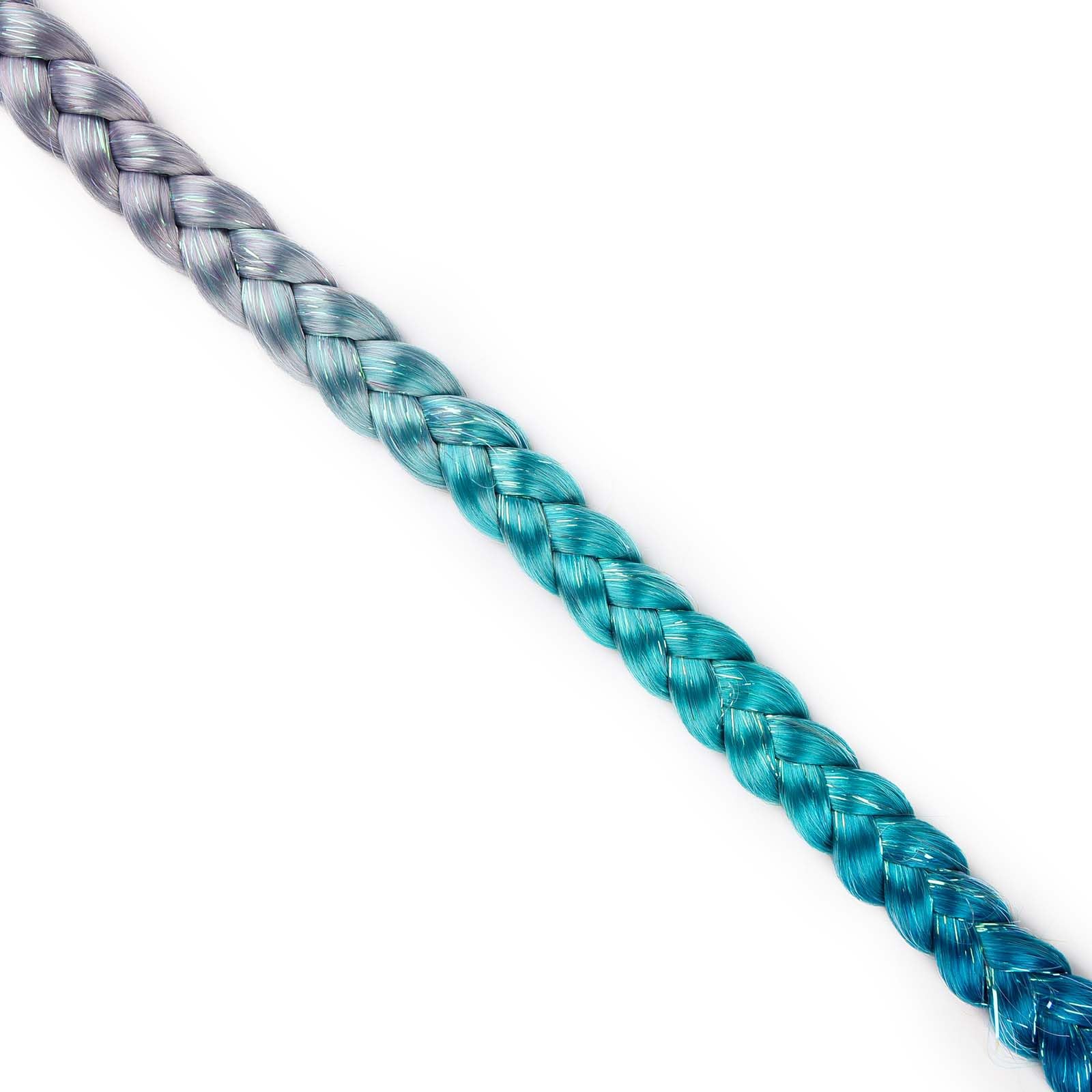Ponytail Hair Extensions Ombre Rainbow Ponytail for Braiding- 2 Pack, 40g Each - Image 4