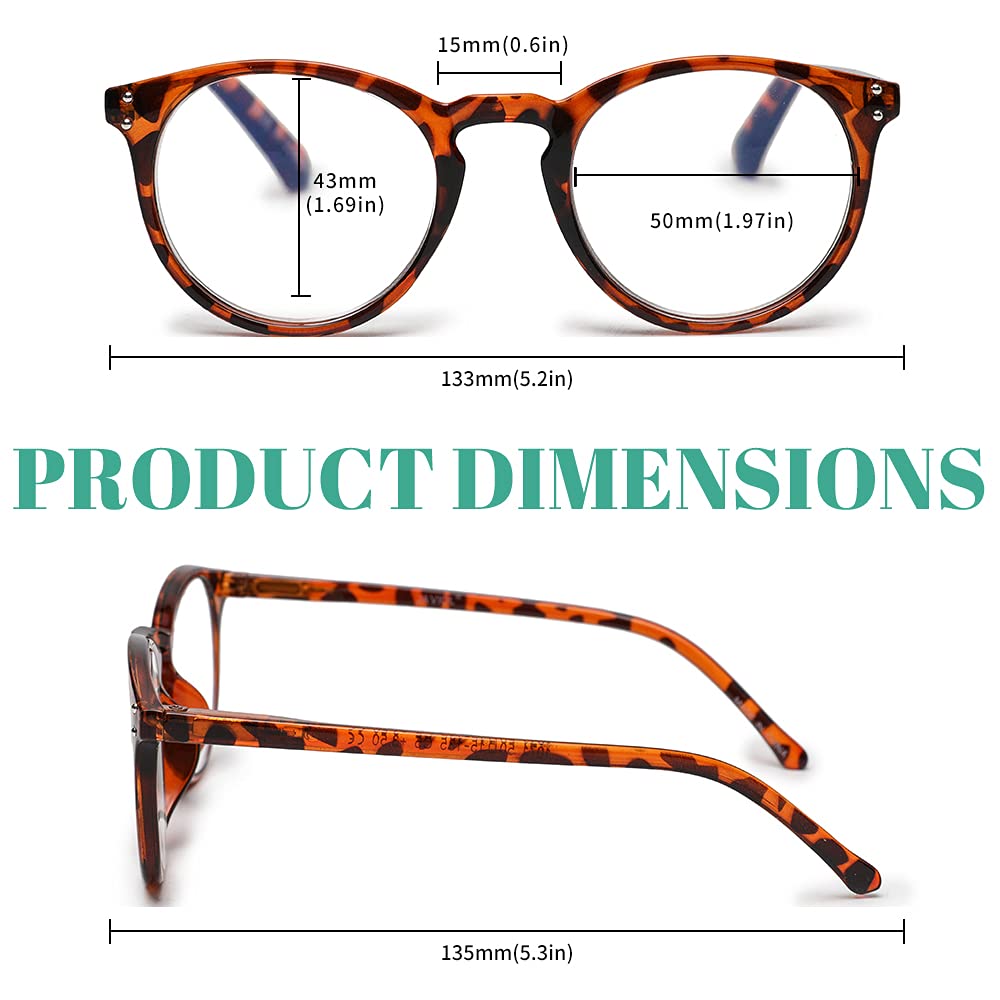 Vecien Blue Light Blocking Reading Glasses 5-Pack Matte Finish Readers - Image 4