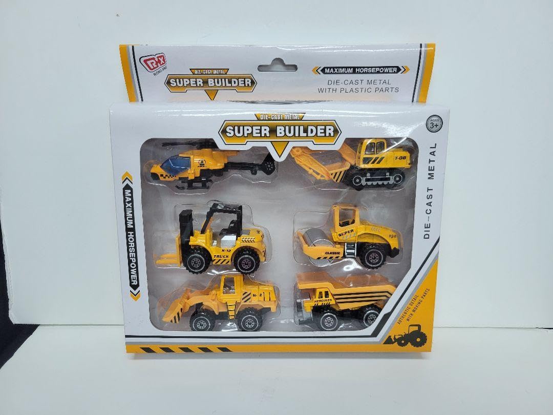 Amazon.co.jp: ミニカー 6台セット 工事 建設 作業車両 はたらく車 