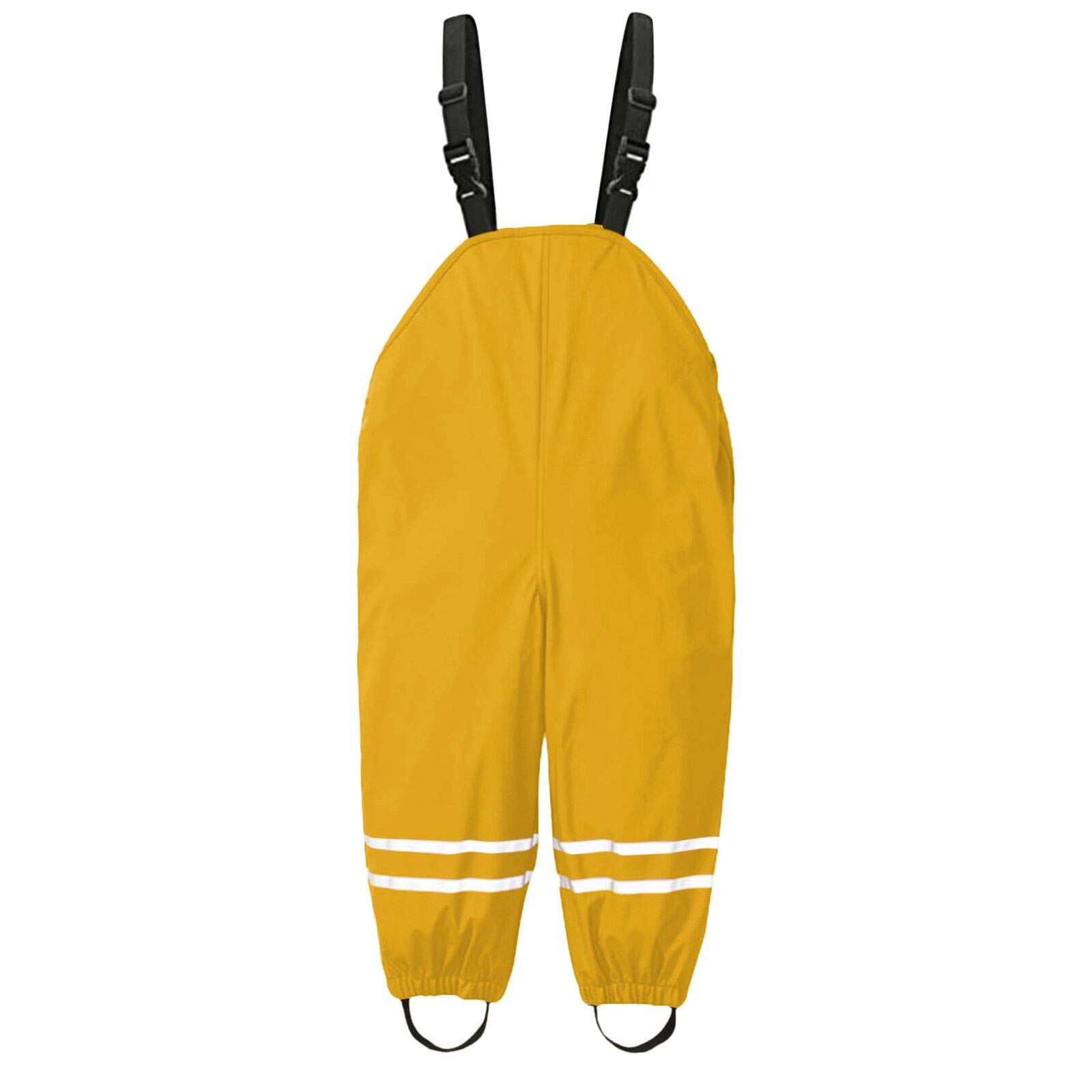 Generisch Giacca impermeabile per bambini 92, tuta impermeabile, salopette, ragazzo, tutina da polso analogico, giallo., 3-4 Anni