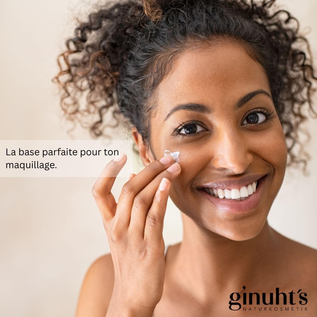 ginuht's NATURKOSMETIK Gesichtscreme 100% Bio für intensive Feuchtigkeit | Schnell einziehende Feuchtigkeitscreme für das Gesicht | Entzündungshemmende Tagescreme mit Aloe Vera & Mandelöl (50ml)