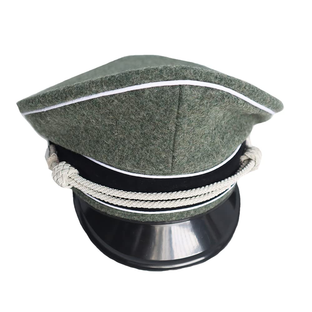 Men's Green German Style Large Brimmed Hat Woolen Hat (58Cm)