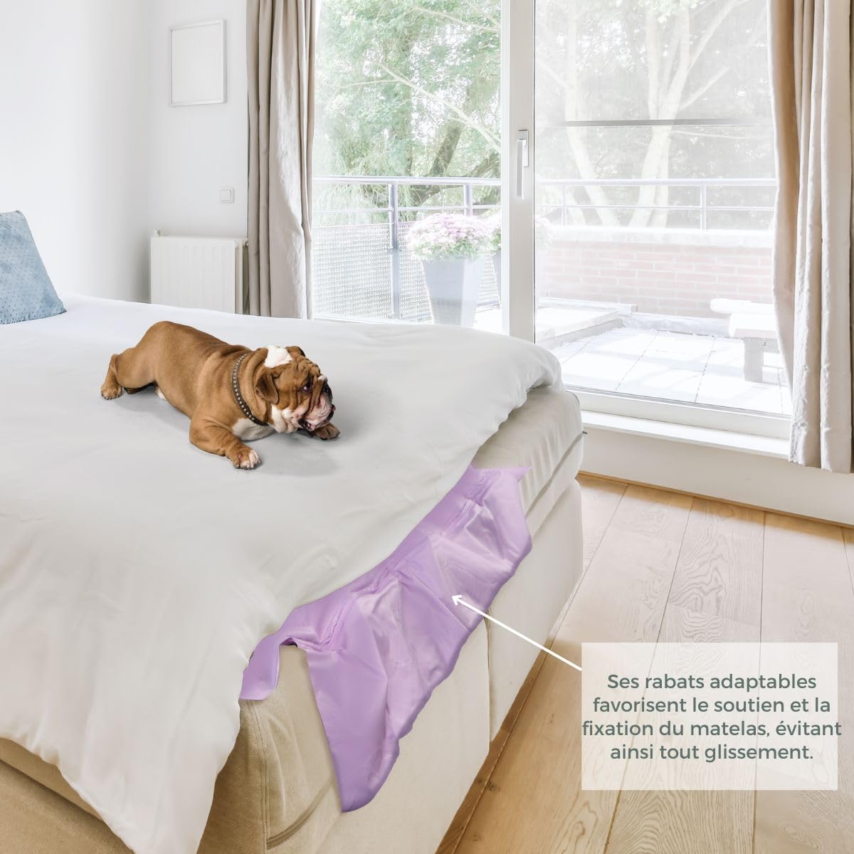 Mobiclinic® Matelas Anti-escarres à air alterné, Moteur Silencieux, Mobi 1, Télécommande, 200 x 90 x 7 cm, Kit de réparation, Convient aux Lits articulés, 130 cellules, Lilas
