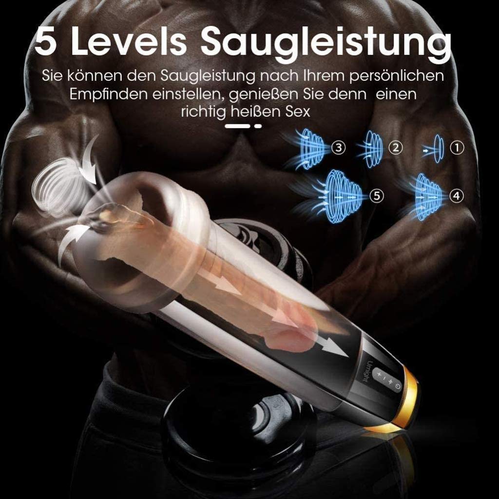 Sexy Penis-Übungsgerät, Zyledw Saugen Einziehbare Elektrische Tasse Masturbator Blowjob-Maschine, Penis Vibrator Melkmaschine Peniswachstum, Männer Tasche Vagina Sexspielzeug