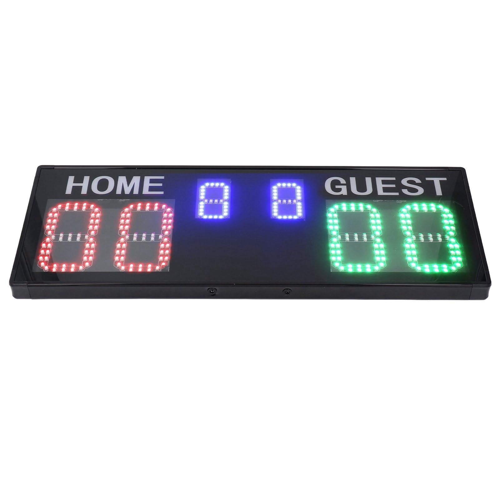 Tabellone Segnapunti Elettronico a LED, Display a LED Luminoso a 6 Cifre 1-99 Segnapunti Digitale con Telecomando, Tabellone Elettronico per Pallacanestro per Pallavolo, Basket, Calcio