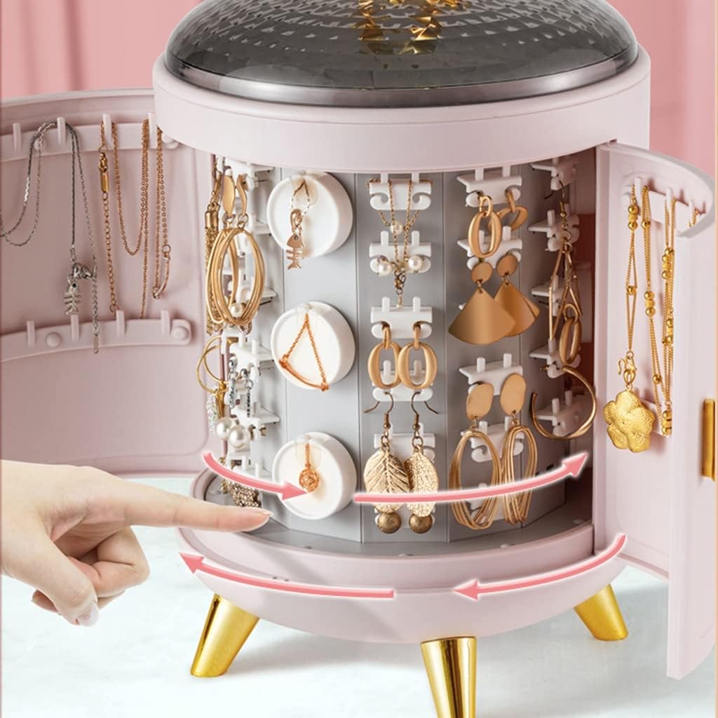 Jewelry Organizer Jewelry Box Large Jewelry Box Rotatable Jewelry Organizer Creative Jewelry Case Display Storage Case For Necklace Ring Earring Bracelets Jewelry Case Jewelry Display Storage (A)