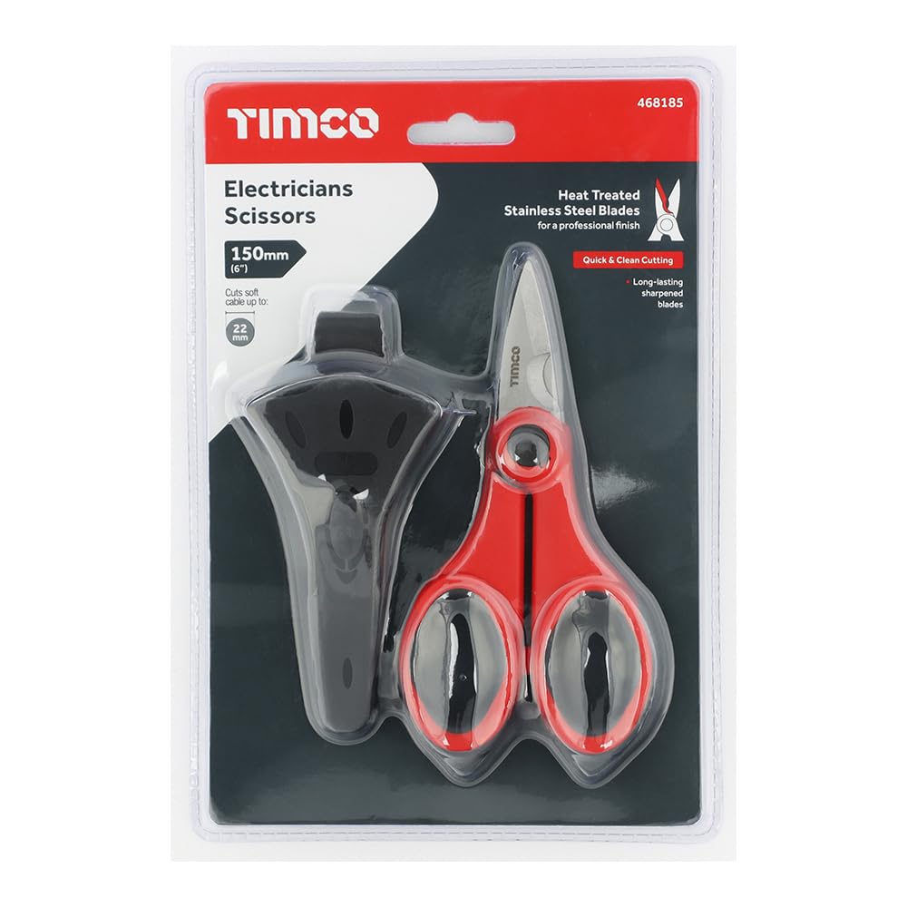 TIMCO - Electricians Scissors (Size 6" - 1 Each), Red - Image 3
