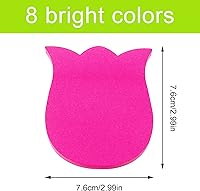 Vista 2 de Notas adhesivas, 560 hojas de 3 x 3 pulgadas, bloc de notas autoadhesivas en forma de tulipán, notas adhesivas de color, almohadillas autoadhesivas