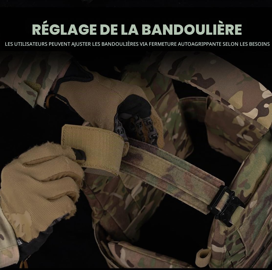 Peminkoo Gilet Tactique V5 FC.PC Gilet Tactique Systèmes Molle Triple Pochette pour Chargeur