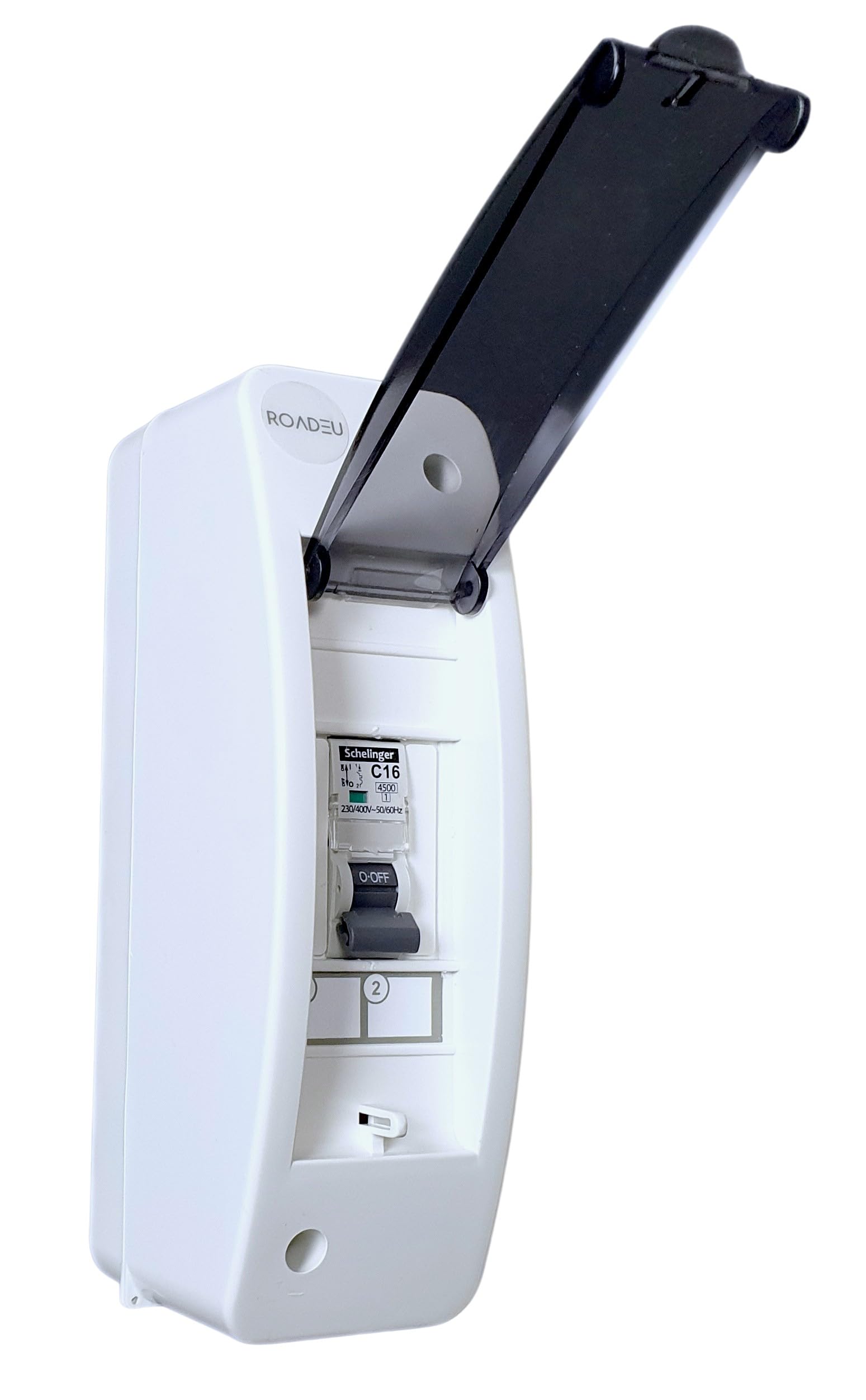 RoadEu - Cuadro eléctrico de la casa, Interruptor automático C16A 1P 230V. Caja de Distribución Eléctrica Ideal para talleres, cobertizos o jardines.
