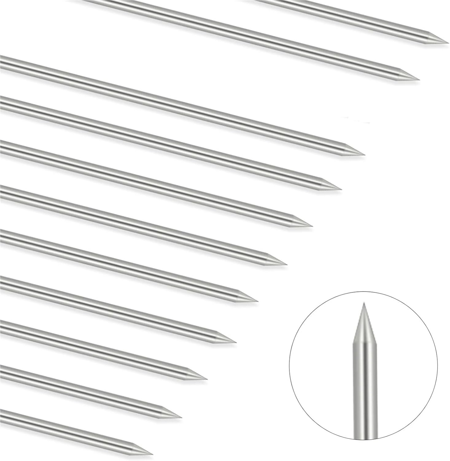 Kabob Skewers 20pcs 20cm BBQ Barbeque Skewers Needle Clip Utensil Fork Iron Outdoor Traveling Tools BBQ Accessories