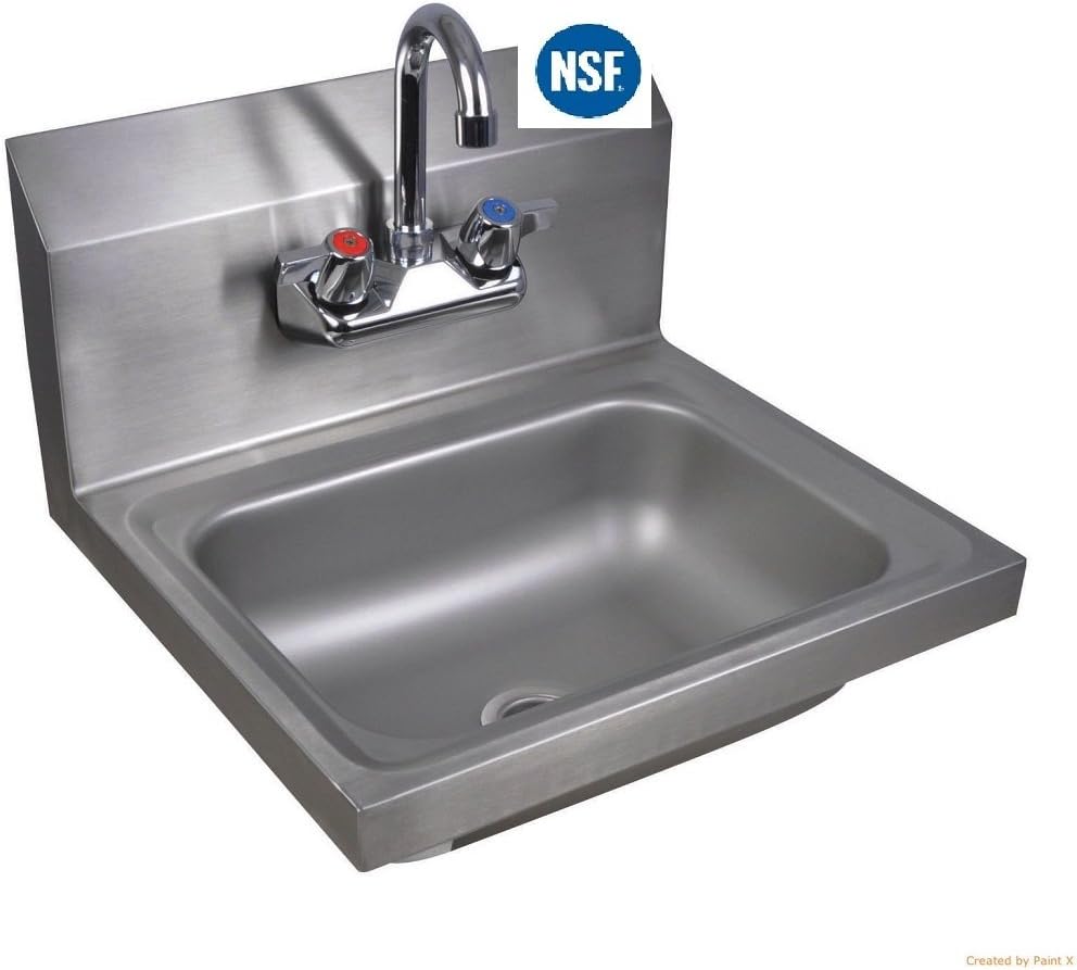 Stainless Steel Hand Sink - NSF - Commercial Equipment 12" x 12"