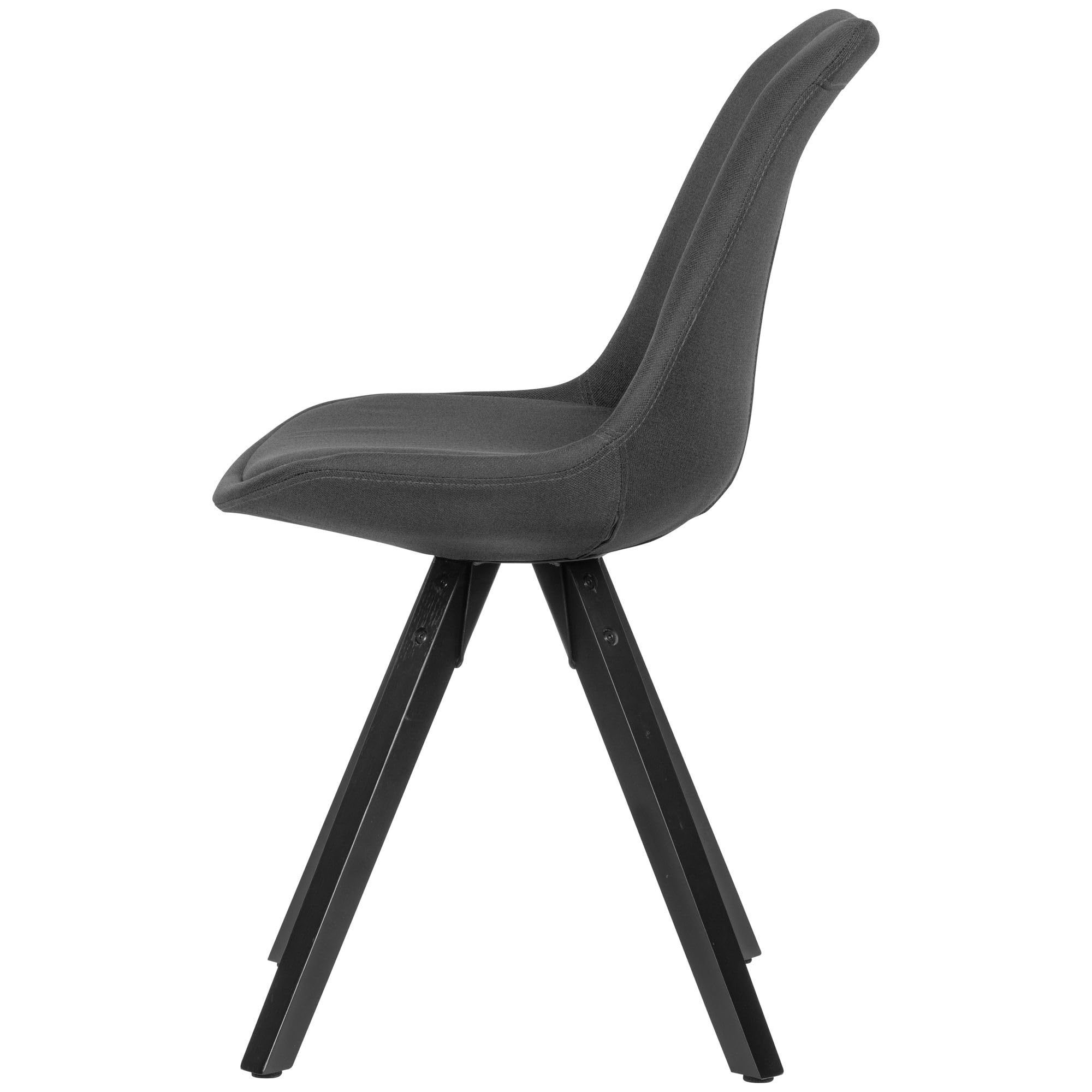 Set Di 2 Sedie Da Pranzo In Velluto Nero E Gambe Metallo – Design Scandinavo – Imbottite E Robuste – Per Cucina, Sala Da Pranzo O Ufficio - 2