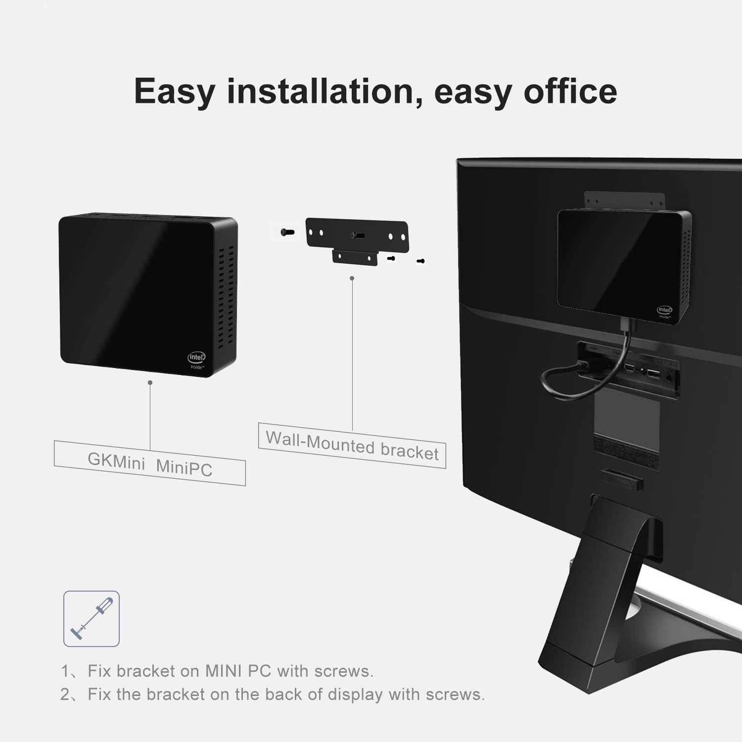 KUYIA Mini PC Desktop Computer Micro PC Windows 10 8GB RAM 128G SSD Celeron J4125(up to 2.7GHz) Processor Supports 4K HD Dual HDMI WiFi (2.4G+5.8G) Ethernet 1000M USB 3.0X4 BT4.0 — view 10