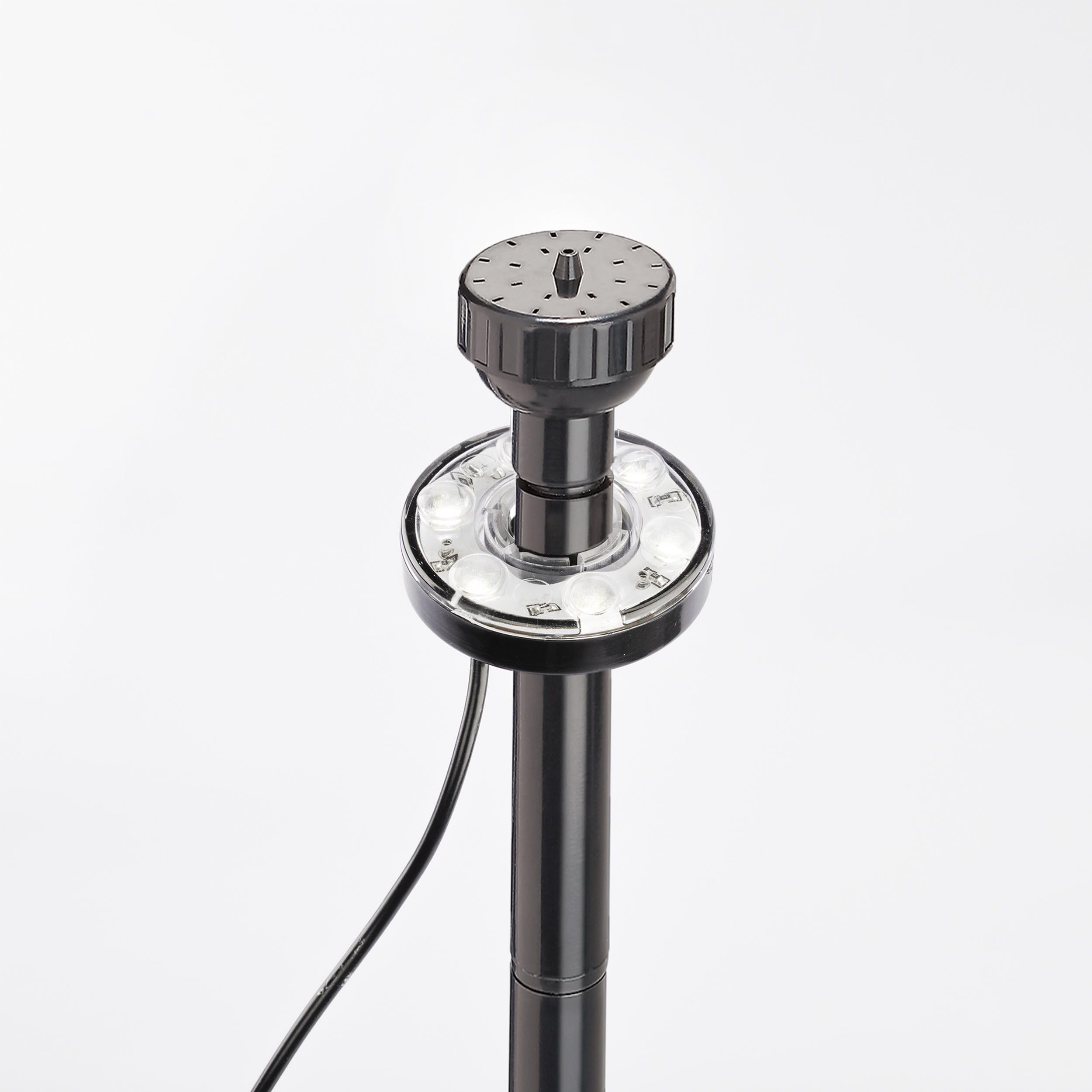 esotec Solar LED Teichpumpenset 25 700, LiFePo4 Akku, Sprinklerpumpe 700/h, Filter, Erdspieß, Solarmodul 15W, Solarbrunnen Gartenteich, Wasserspiel Springbrunnenpumpe, Komplettset, außen, 101938