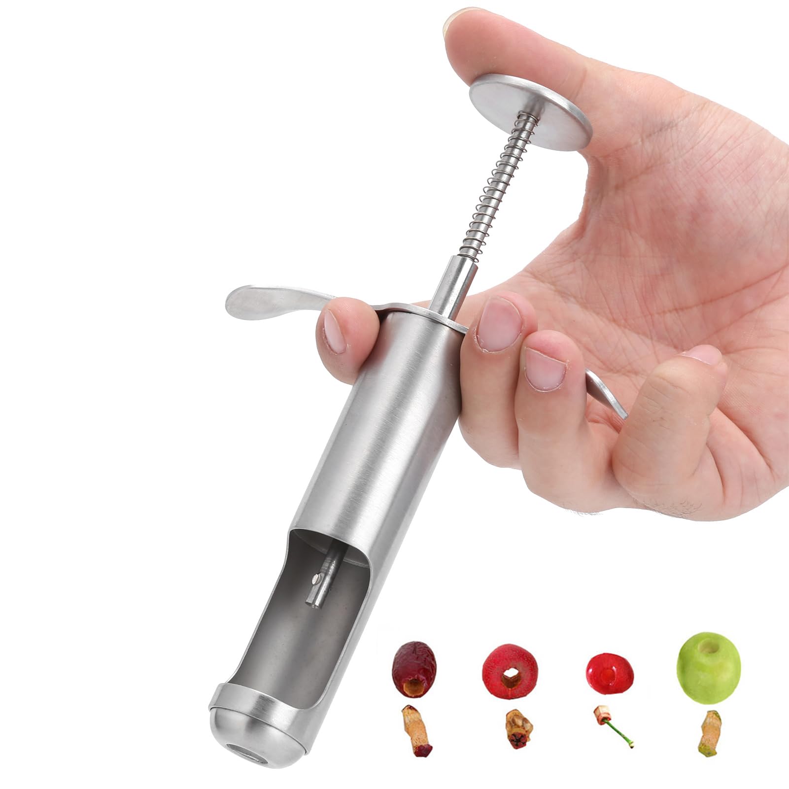 Fruit Core Remover Tool Jujube Corer Cherry Pitter Tool Stainless Steel Date Pitter Red Dates Core Remover apple Corer Tool Kitchen Accessory for Red Dates Hawthorn Cherry and Grape