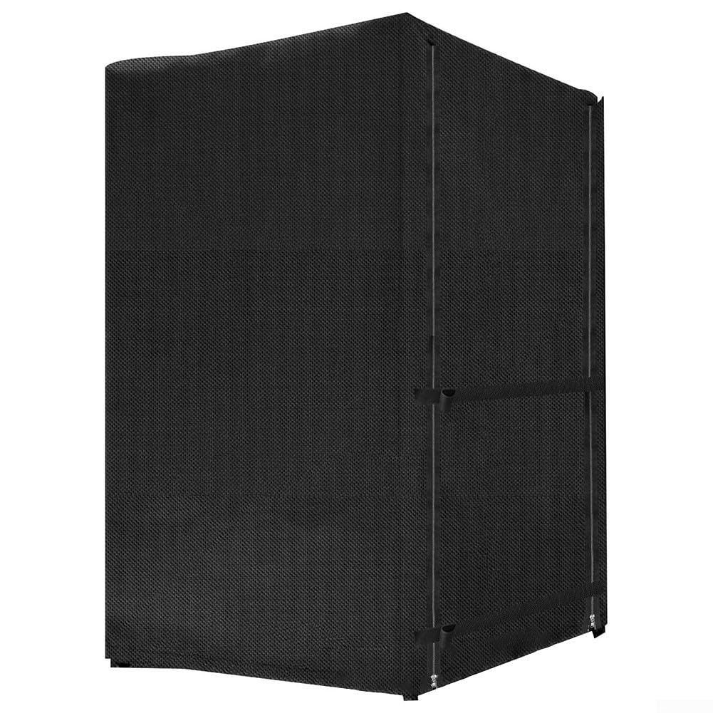 Cubierta de excavadora resistente al agua, tela Oxford negra con correas ajustables para excavadora de jardín, polvo, lluvia, protección solar, 110 x 100 x 160 cm (600D)