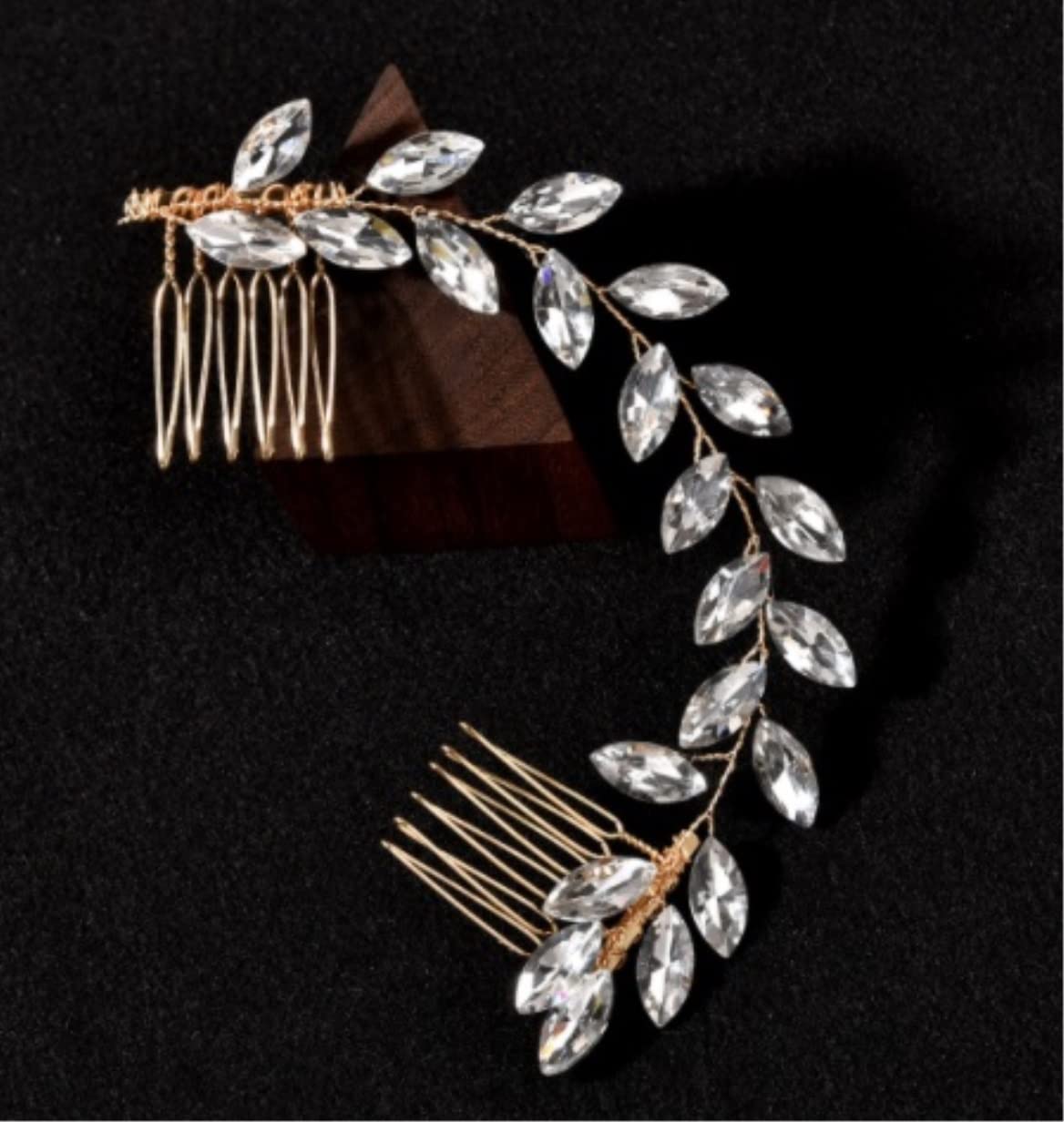 Grzebienie Boczne Grzebień do Włosów Wesele Boczny grzebień do włosów Opaska ślubna Klip do włosów dla nowożeńców Grzebień srebrny Rhinestone Boczny grzebień do włosów Akcesoria do włosów