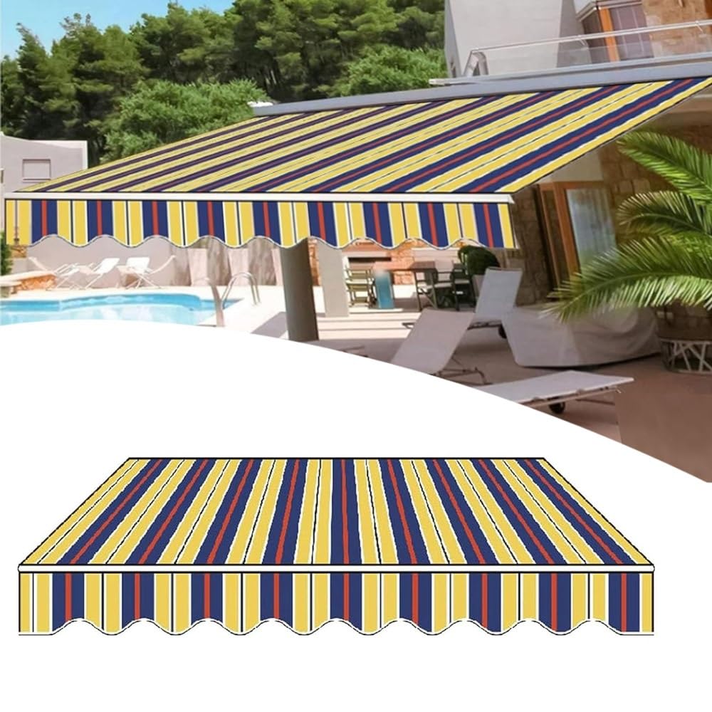 Toile de rechange rétractable pour repas de terrasse ombragés