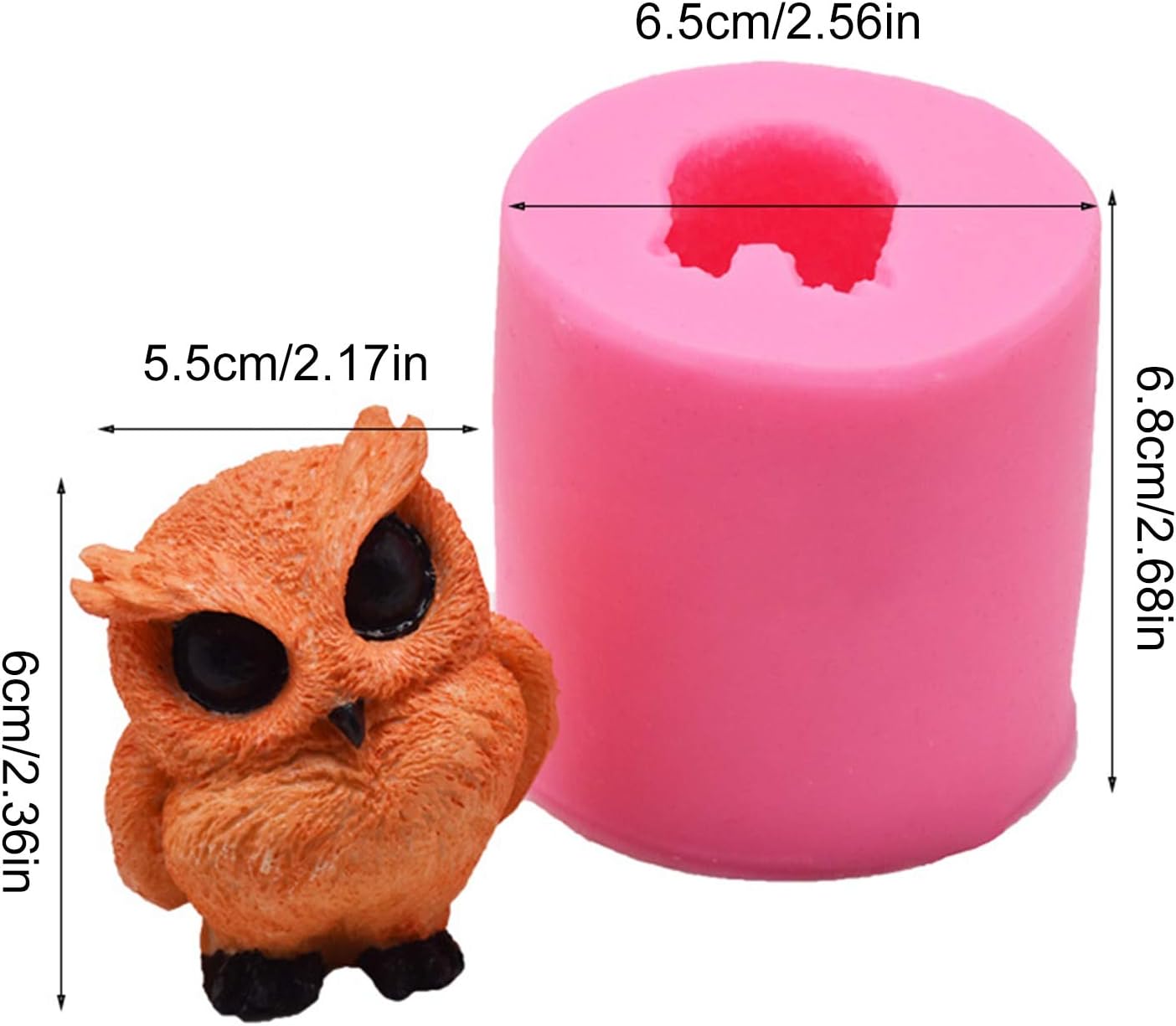 JQS 3D Owl Silicone Soap Mold Resin Candle Mould Fondant Cake Decorating Tools Chocolate Candy Pastry Baking Kitchen Supplies