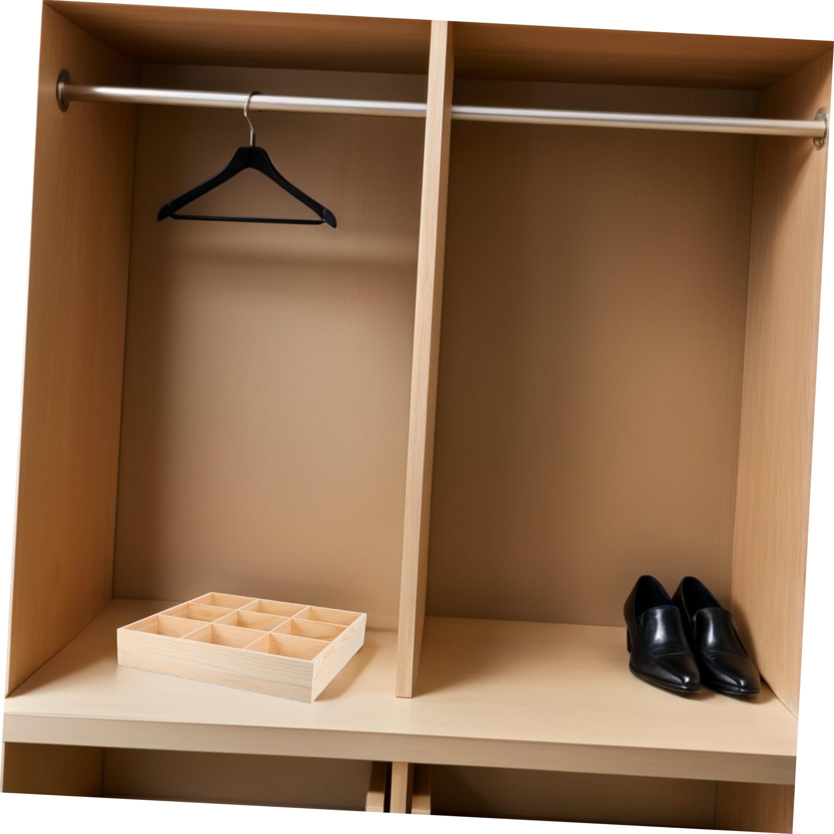 UKCOCO 2 Piezas caja de almacenamiento de varios compartimentos separadores de cajones de tocador organizador de cajones de ropa de calcetines Madera