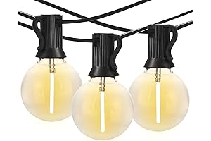 Banord Outdoor 29FT Shatterproof Plastic Bulb String Lights