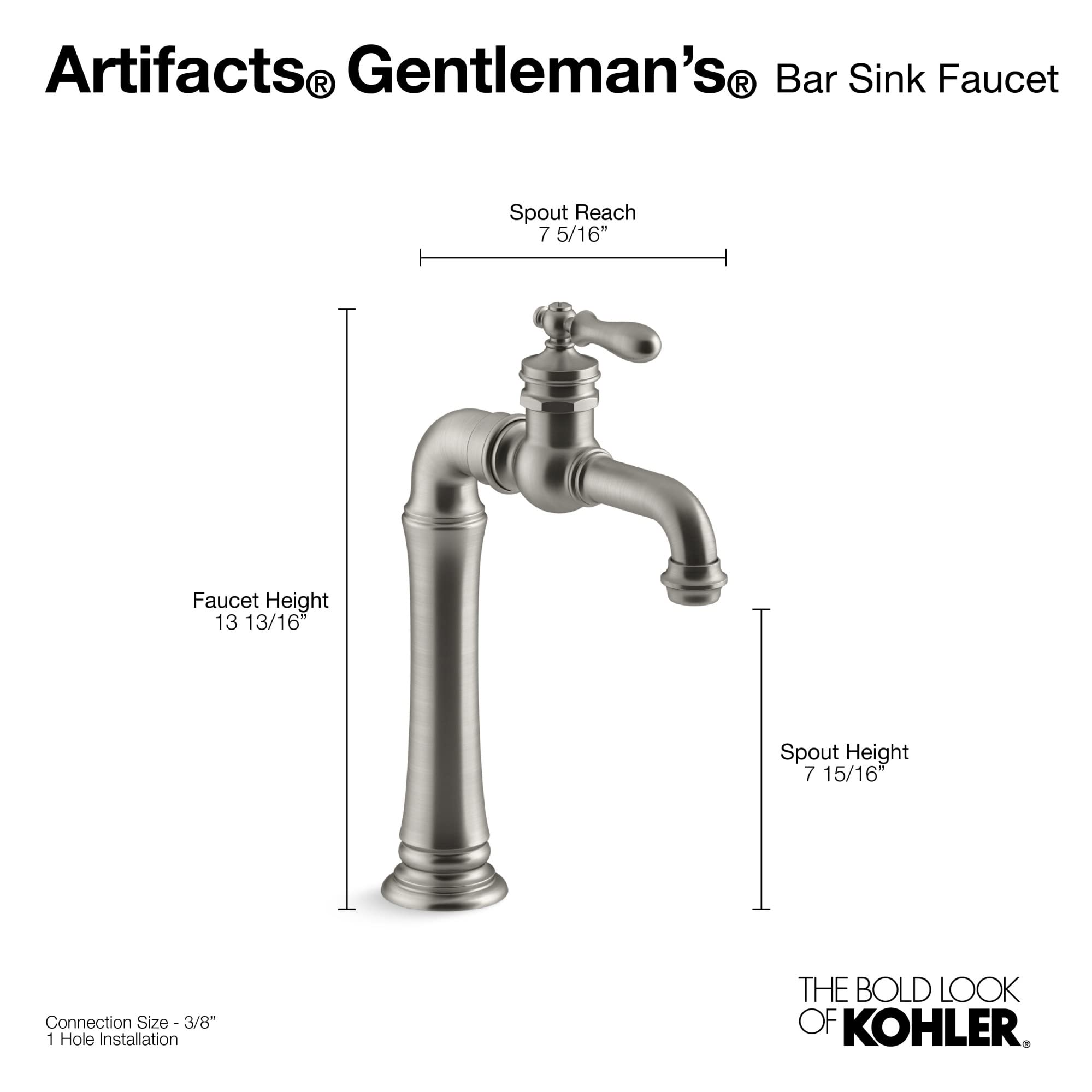 KOHLER Artifacts Gentlemen's Bar sink faucet - Amazon.com