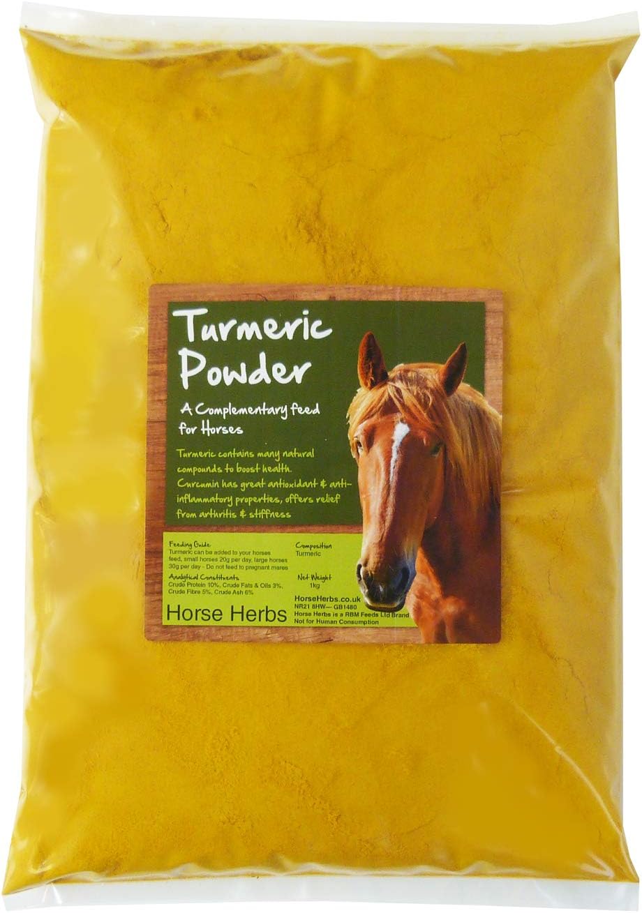 Horse Herbs Turmeric Powder Natural Feed Supplement for Horses, Equine, Pony (3kg Bag