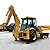 Heavy-Duty Backhoe Loader with Swivel Rear Excavator and Heavy-Duty Front Bucket, Reliable Compact Loader for Construction, Agricultural Tasks, Lifting, and Demolition