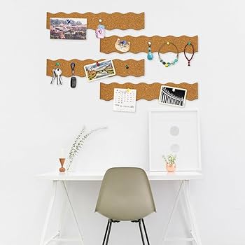 10 Piastrelle Bacheca In Sughero Esagonali - Autoadesive, 20x17.5 Cm, Con Spille, Per Foto E Note - Foto 10