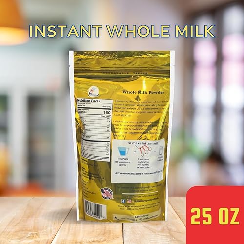 Miniatura 4 de LECHE ENTERA EN POLVO INSTANT 25 0Z - LECHE ENTERA INSTANTANEA EN POLVO 24.94 oz Certificado Kosher, fabricado en Estados Unidos