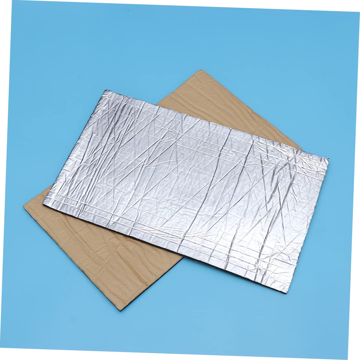GLEAVI Cotone Fonoassorbente per Auto Foglio di Alluminio, 50x30cm, 6 Fogli, Isolamento Acustico e Barriera Termica Facile da Installare