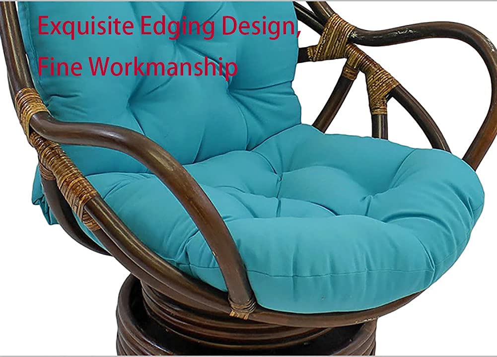 QFwofo Rattan Swivel Chair Cushion, 48" X 24" Textured Tufted Rattan